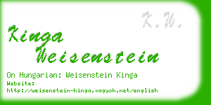 kinga weisenstein business card